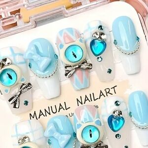 Blue Eyes Handmade Nails
